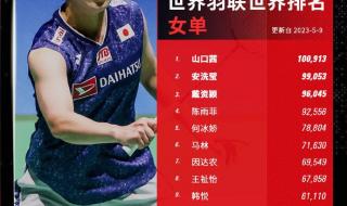 2023羽毛球世界排名 2023羽毛球世界排名